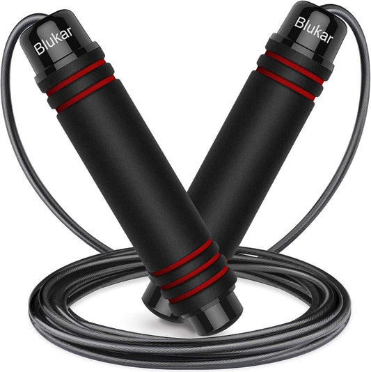 Corde À Sauter, Speed Jump Rope Réglable Pour Hommes & Femmes , Roulements À Billes En Acier, Poignées Antidérapantes En Mousse, Câble En Acier Pour Fitness, Crossfit, Sport, Boxe, GYM
